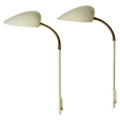 Pair of Brass Wall Lights from Bergboms
