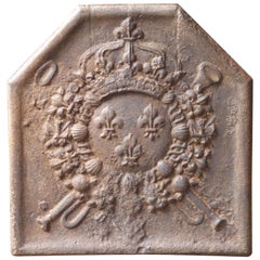 17th Century French Louis XIV 'Arms of France' Fireback