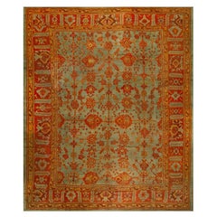 Antique 19th Century Turkish Oushak Carpet ( 10' 4'' x 12' 7'' -315 x 383 cm )