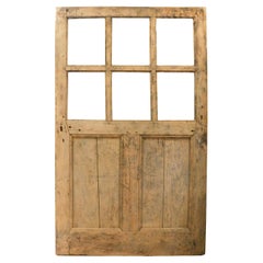 Antique Glass Door in Poplar Wood, to Be Restored from the 19th Century, Italy