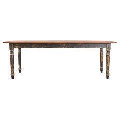 American Country Painted Reclaimed Pine Farmhouse Dining Table