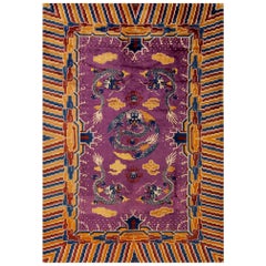 Antique 19th Century Chinese Ningxia Carpet ( 6'4" x 9' - 193 x 274 )