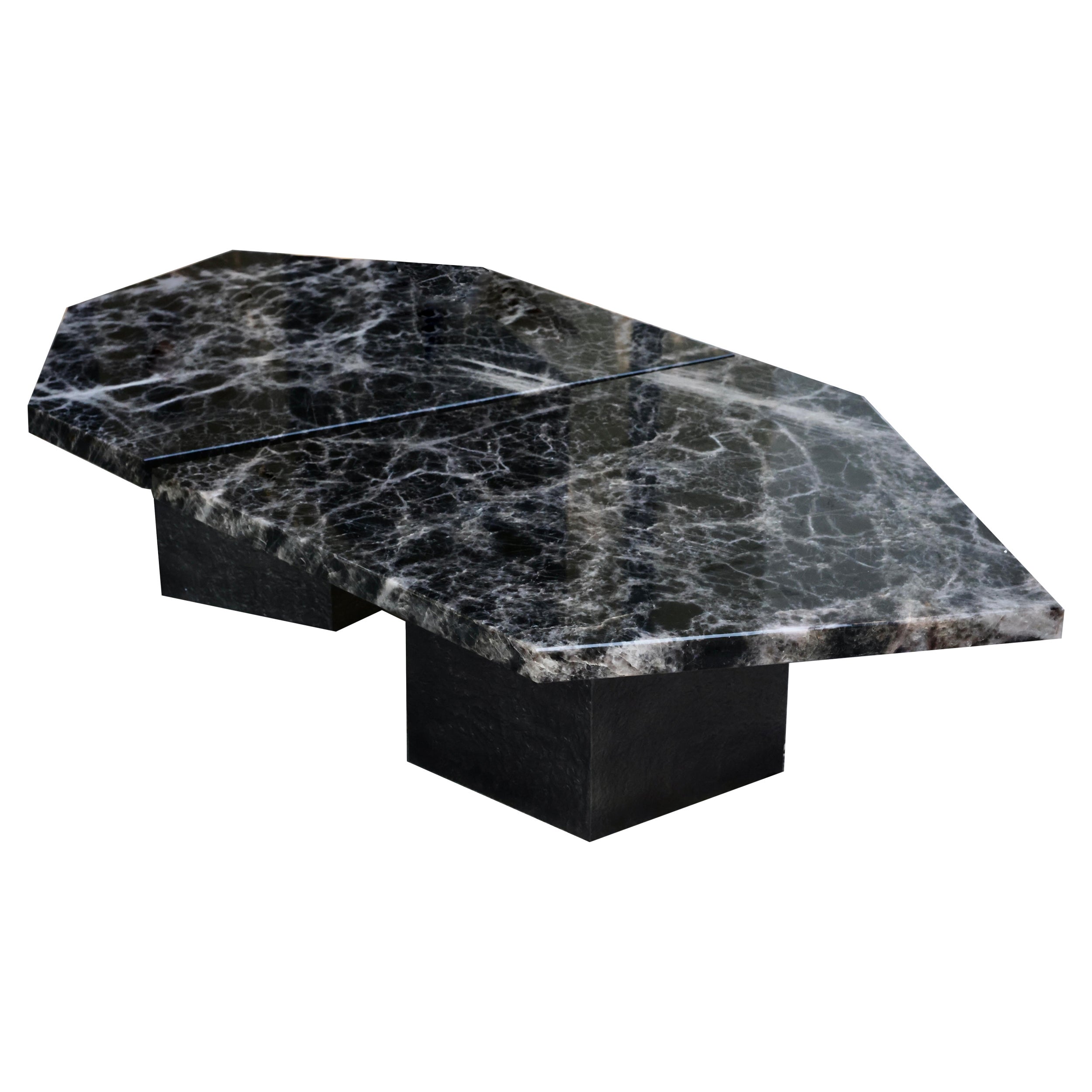 Tables géométriques en cristal de roche fumé BGA par Phoenix en vente