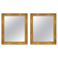 Pair of French 19th Century Neo-Classical St. Giltwood Mirrors