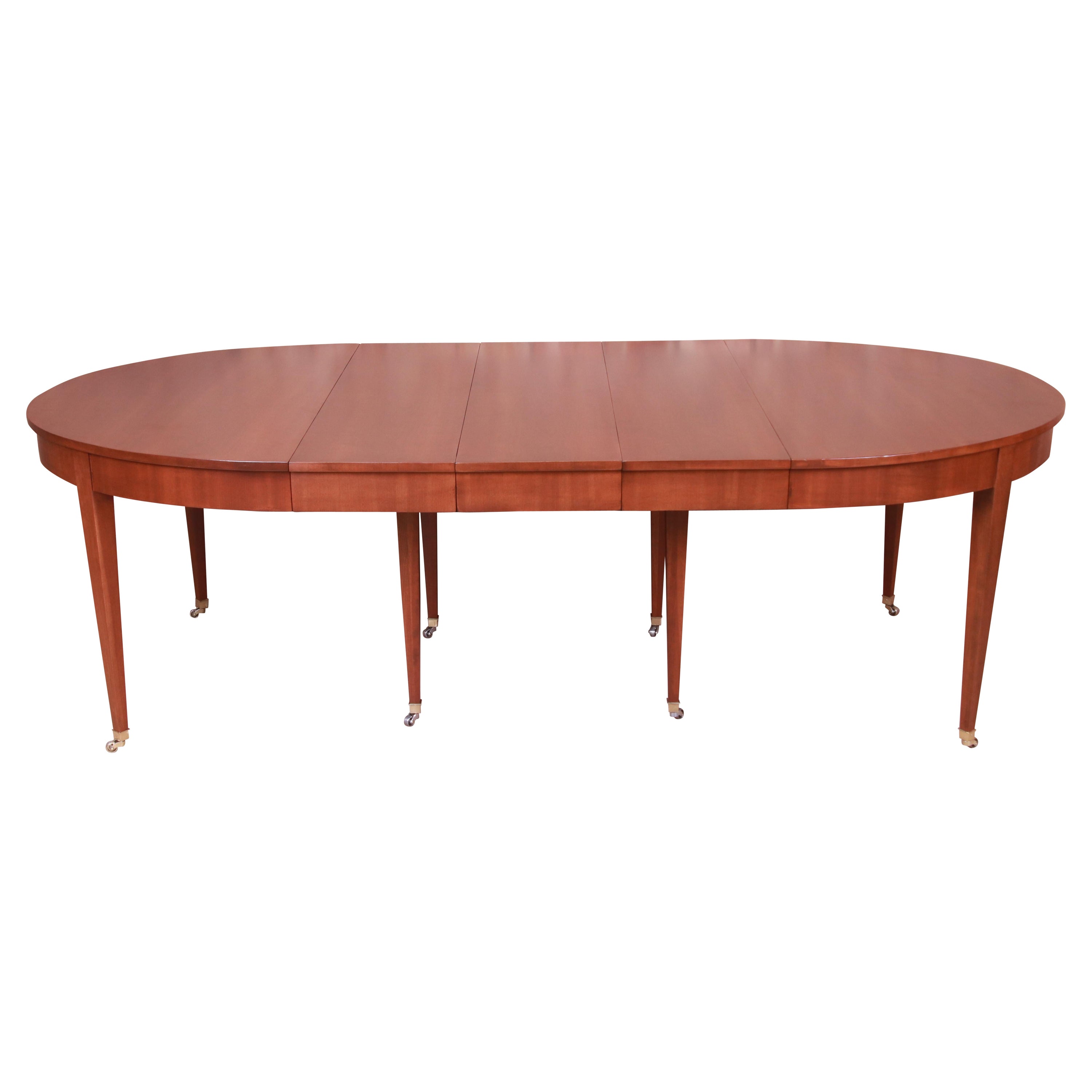 Baker Furniture French Regency Cherry Wood Dining Table, Newly Refinished