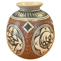 Vintage Mata Ortiz Polychrome Pottery Vasel by Nancy Heras de Martinez