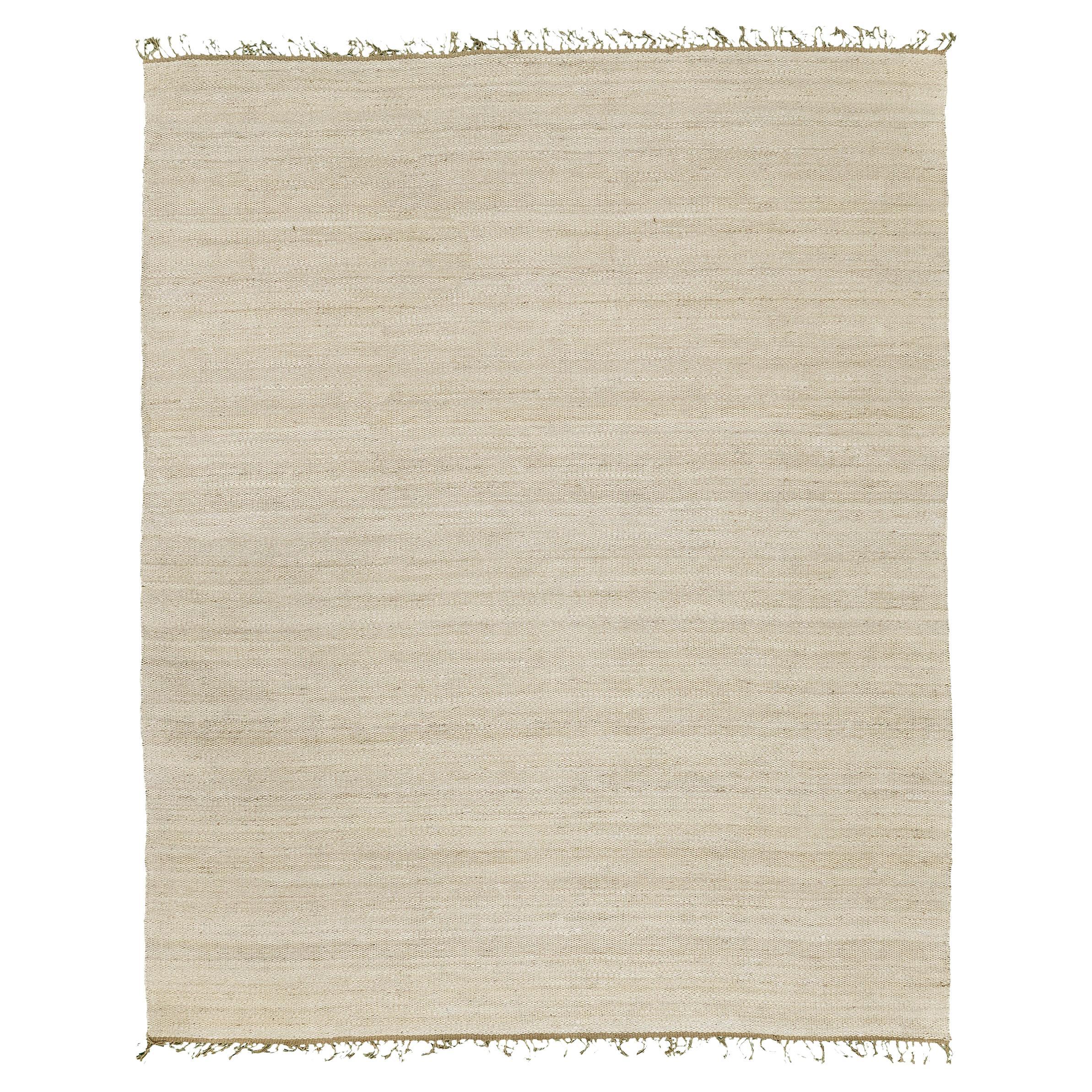 Solid Design Hemp Flatweave by Mehraban Rugs