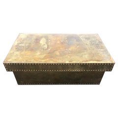 Sarried Ltd Brass Coffee Table with Rivets