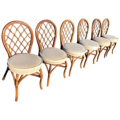 Set of Six Bamboo Chairs
