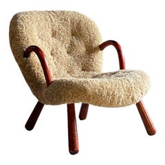 Arnold Madsen Clam Chair Muslingestole Norway, Circa 1950s