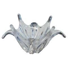 French Baccarat Crystal Freeform Splash Centerpiece Fruit Candy Nut Bowl Dish 13