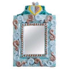 Vintage René Buthaud, Mirror Frame, France 1940s