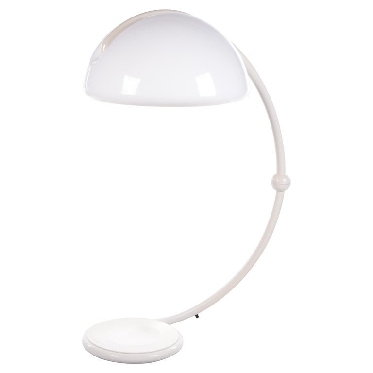 White Serpente Floor Lamp by Elio Martinelli for Martinelli Luce For Sale