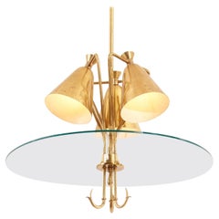 Italien Brass Pendant Lamp, 1940s