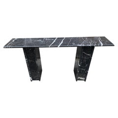 Black Marquina Marble Console, 1980