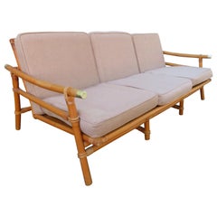 Vintage Wonderful John Wisner for Ficks Reed Natural Bamboo Sofa Far Horizons Collection