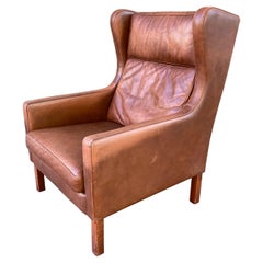 Borge Mogensen Leather Lounge Chair