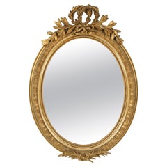 Antique Napoleon III Style Gilt Wood Mirror
