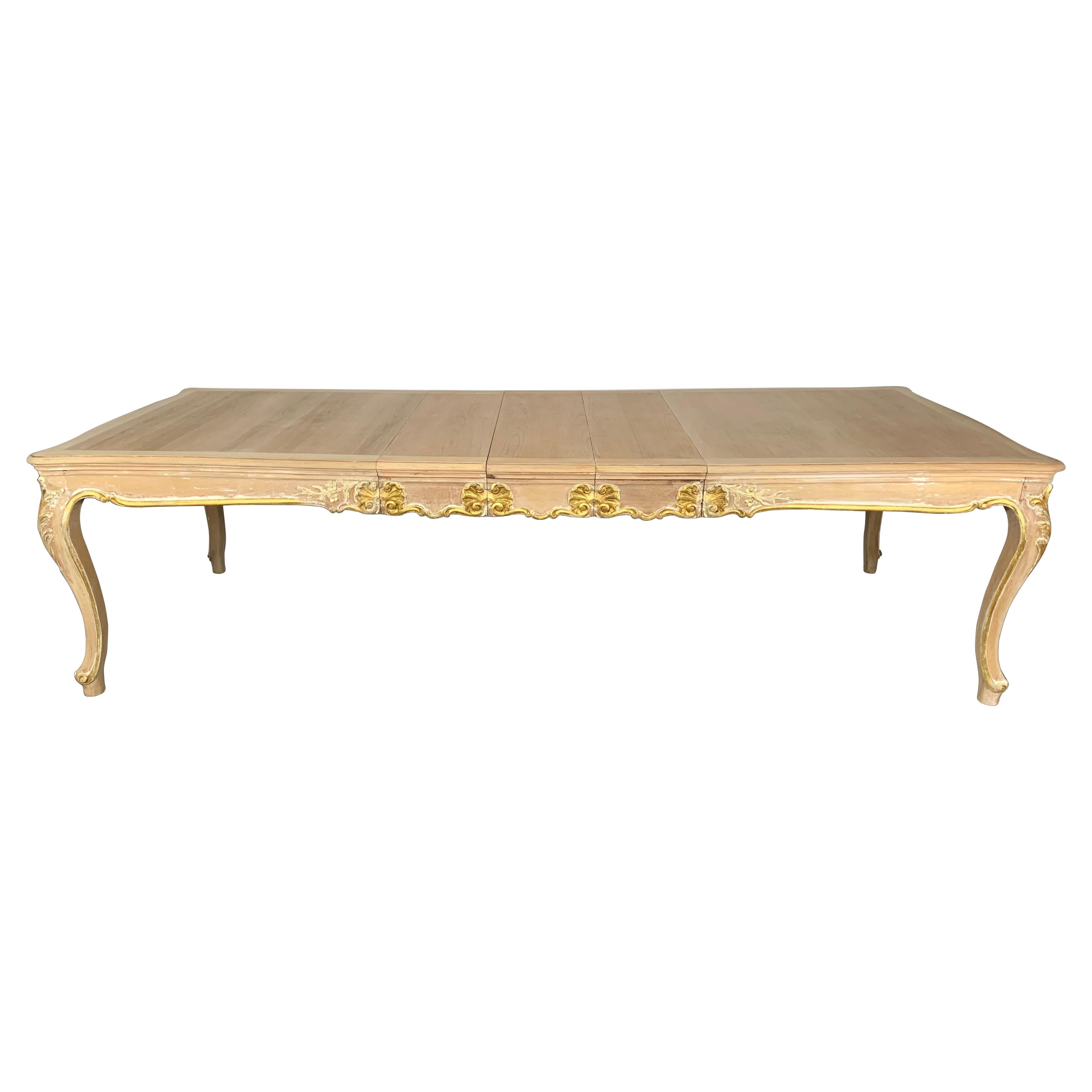 Louis XV Style French Dining Table w/ '3' Leaves