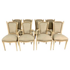 Vintage Set of '8' French Louis XVI Style Dining Room Chairs