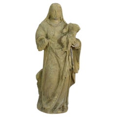 Italian Sculpted Madonna and Child Santos 18th Century For Sale at 1stDibs