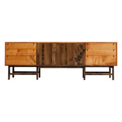Handcrafted Mora Sideboard in Wild Scottish Cherry and Oxidised Scottish Elm