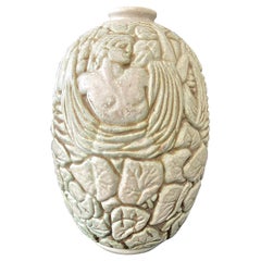 Seltene Art-Déco-Vase „Lady of the Water Lilies“ von Gaston Goor für Mougin