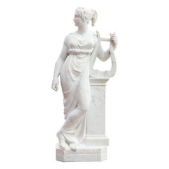Large Classical Marble Statue of Greek or Roman Muse