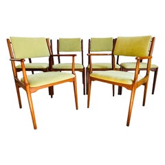 Set 6 Mid-Century Modern Walnut Dining Chairs