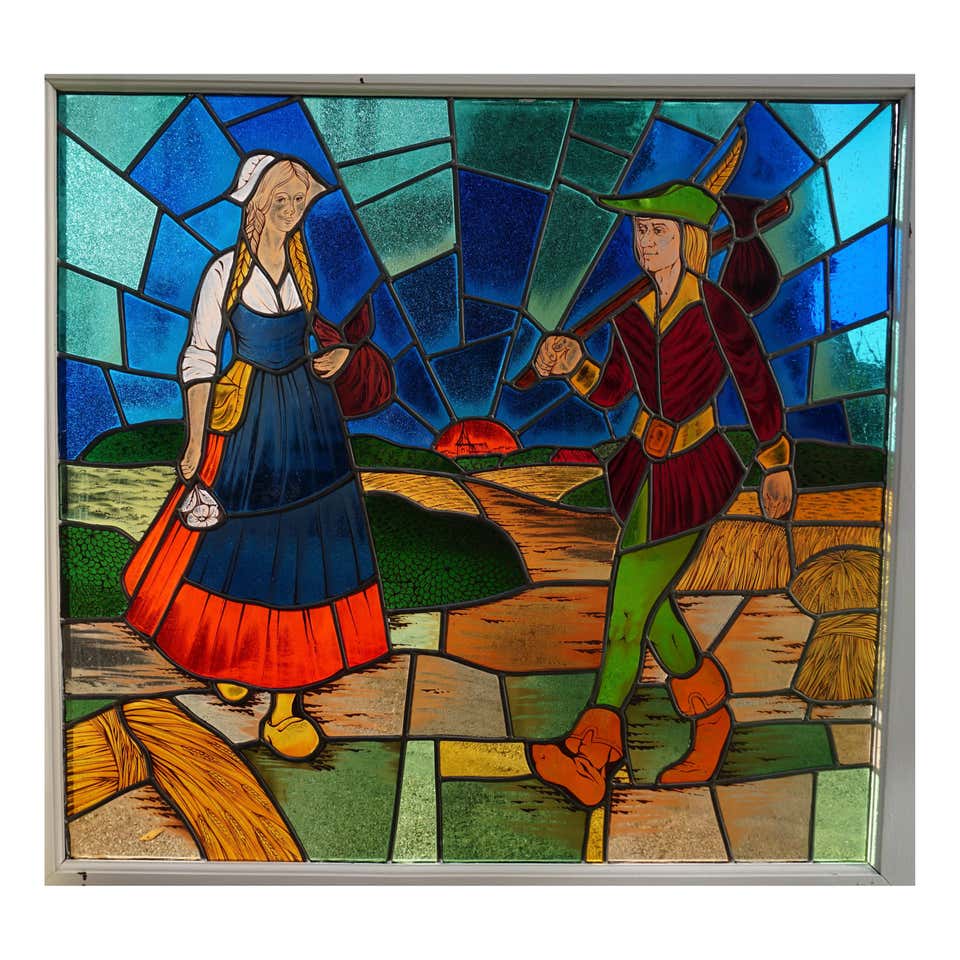 Stained Glass Window, circa 1880 For Sale at 1stDibs