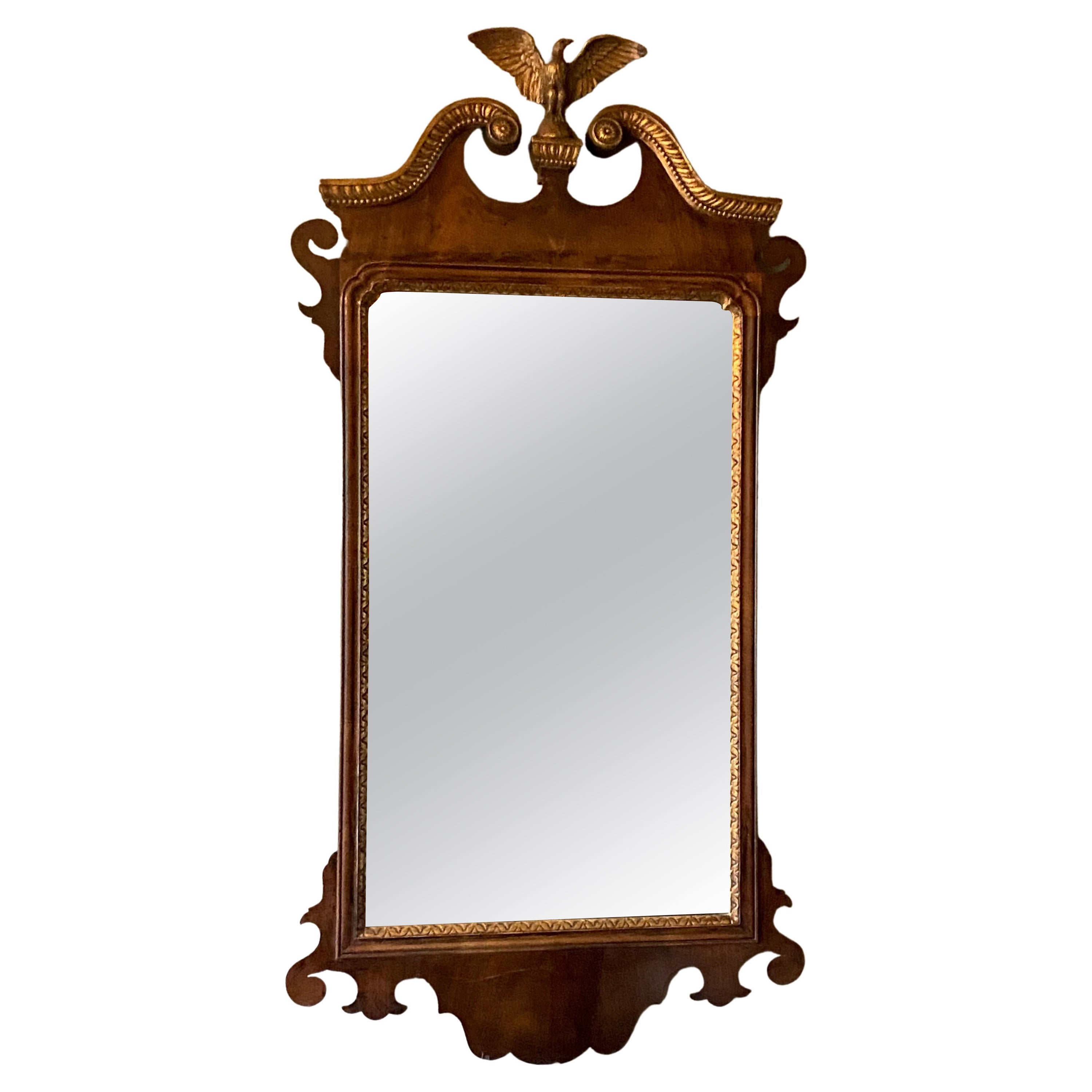 American Chippendale Style Mahogany Mirror, Early 19th Century For Sale