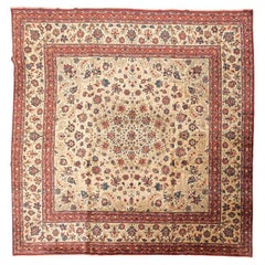 Handmade Wool Ispahan Antique Rug