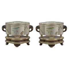 Used Pair of Royal Worcester Cachepots, circa 1880