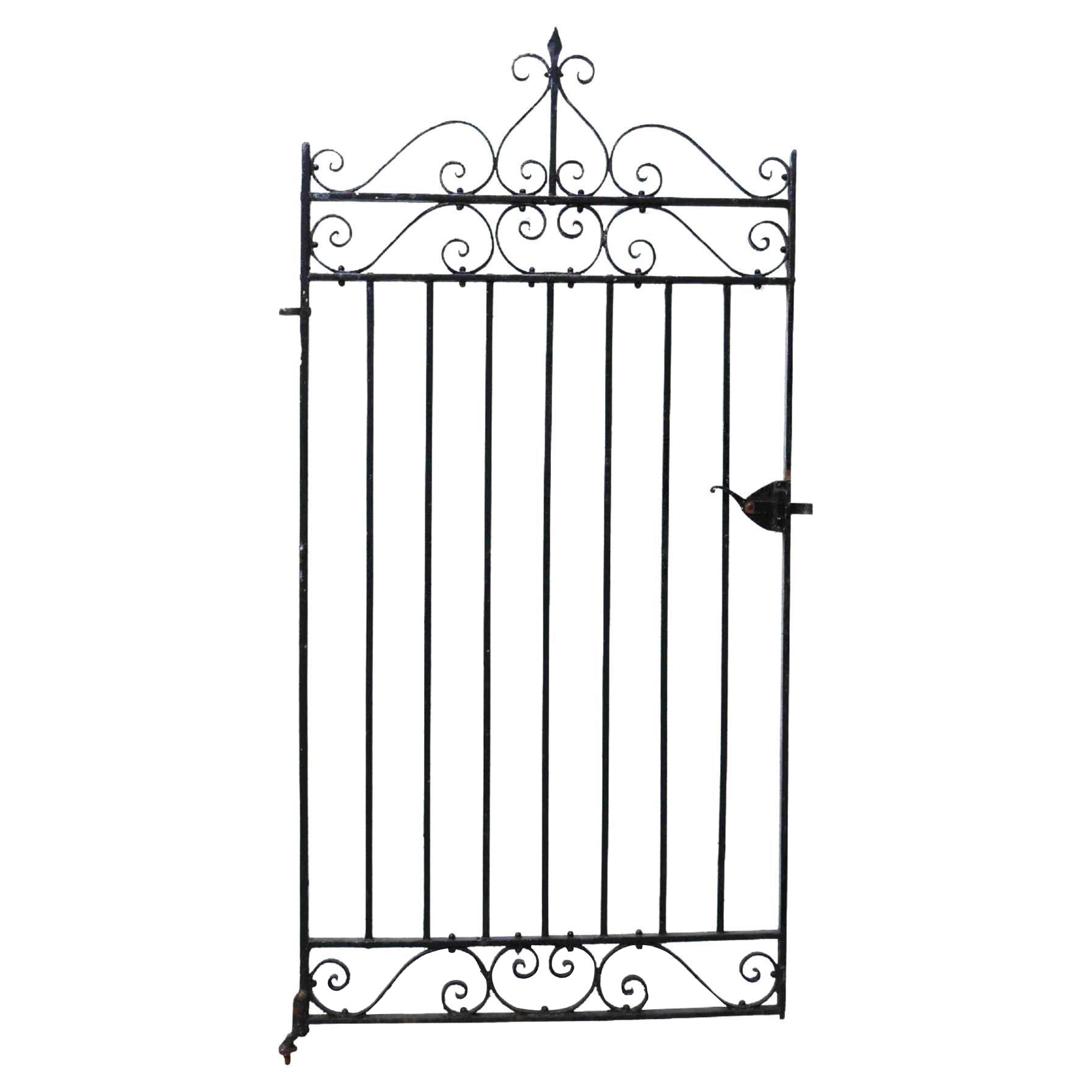 Antique Wrought Iron Side Gate For Sale