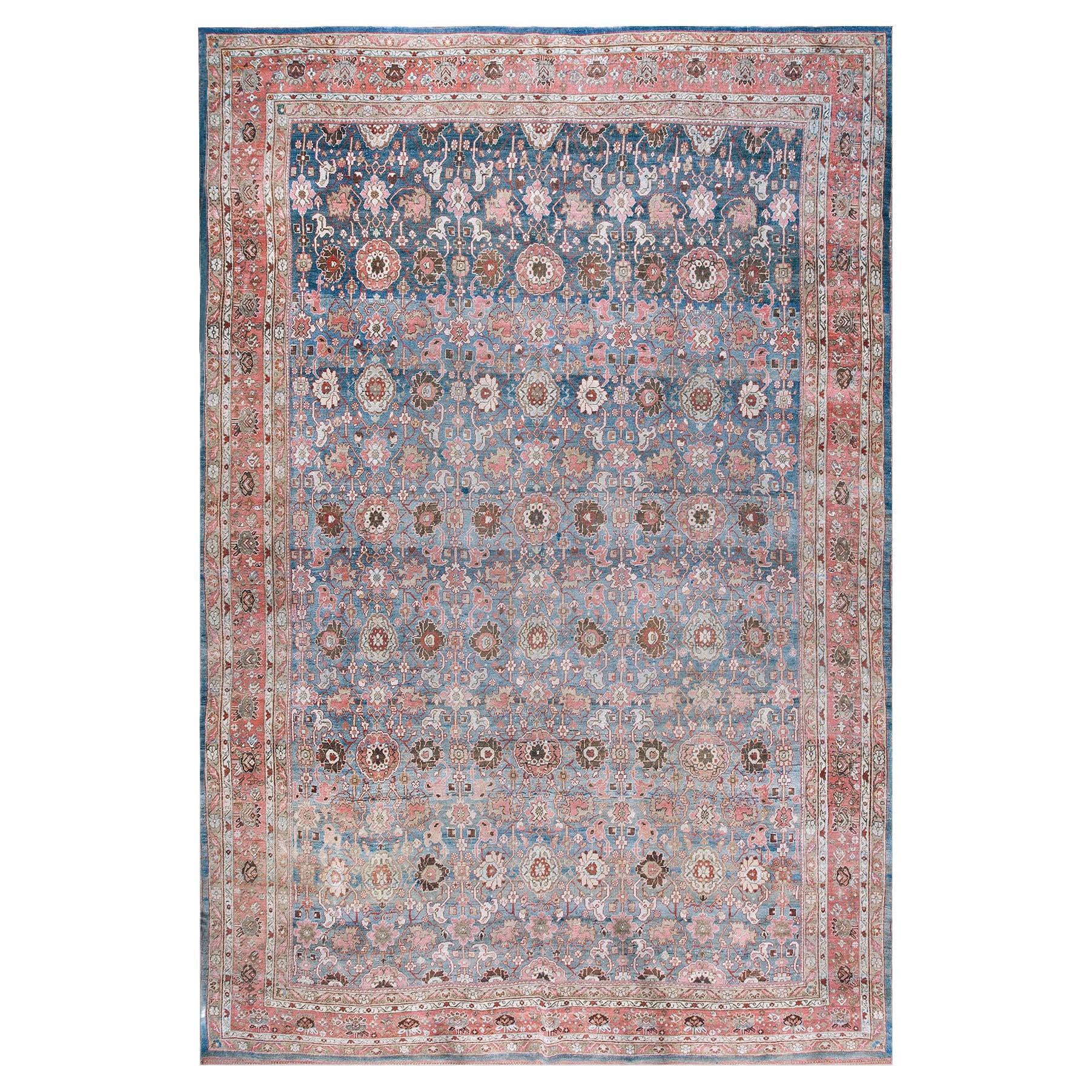 Antique Perisan Bijar Rug 9' 0'' x 14' 0'' For Sale
