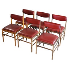 Italian Midcentury Set of 6 Chairs