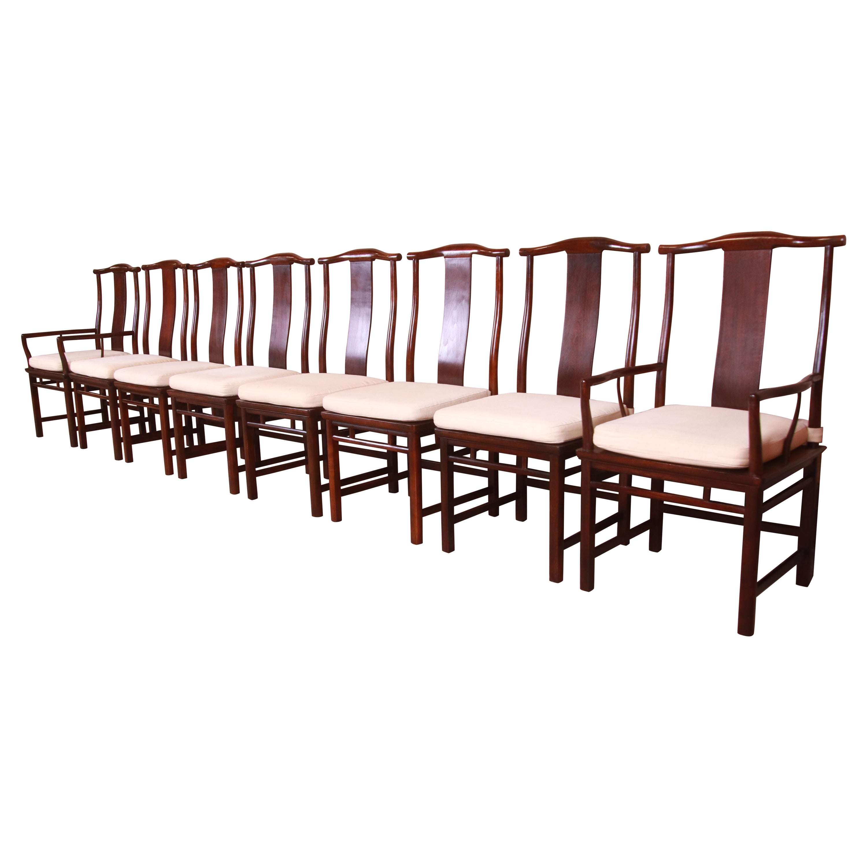 Michael Taylor for Baker Far East Collection Dining Chairs, Set of Eight