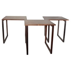 Three Danish Rosewood Nesting Tables Kai Kristiansen 