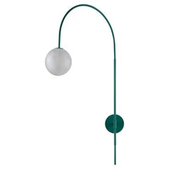 ARC Wall Lamp or Sconce in Green Enamel & Blown Glass by Blueprint Lighting