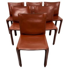Mario Bellini Cab 413 Dining or Side Chairs for Cassina, Set of Six