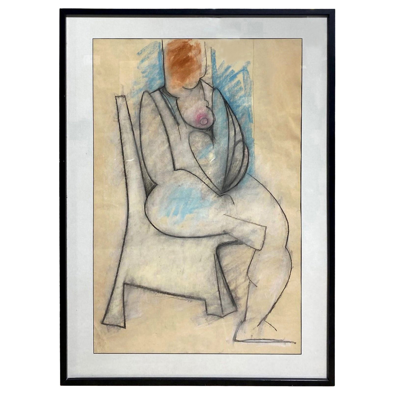 Hans Burkhardt Signed Swiss California Original Midcentury Abstract Painting