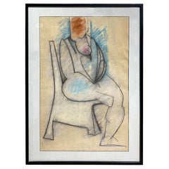 Hans Burkhardt Signed Swiss California Original Midcentury Abstract Painting