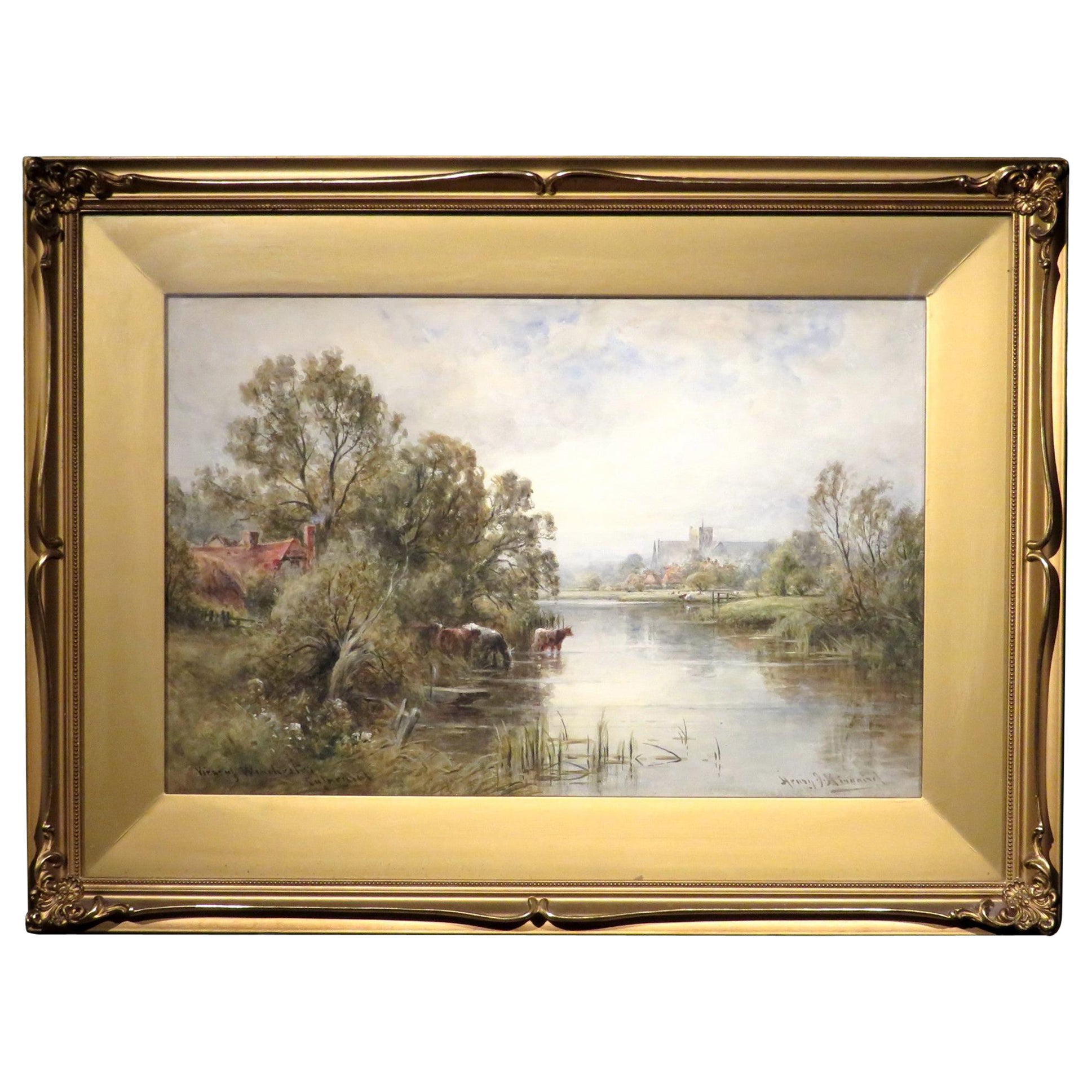 A Very Fine 19th Century British Watercolor Landscape by Henry John Kinnaird For Sale