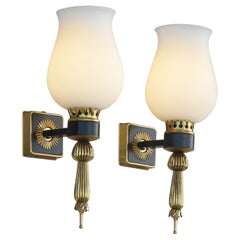 Vintage French Torchère Wall Lights Circa 1960
