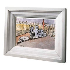 21st Century by Arch. Aldo Rossi "ELBA 2" Marble Picture Frame in White Carrara