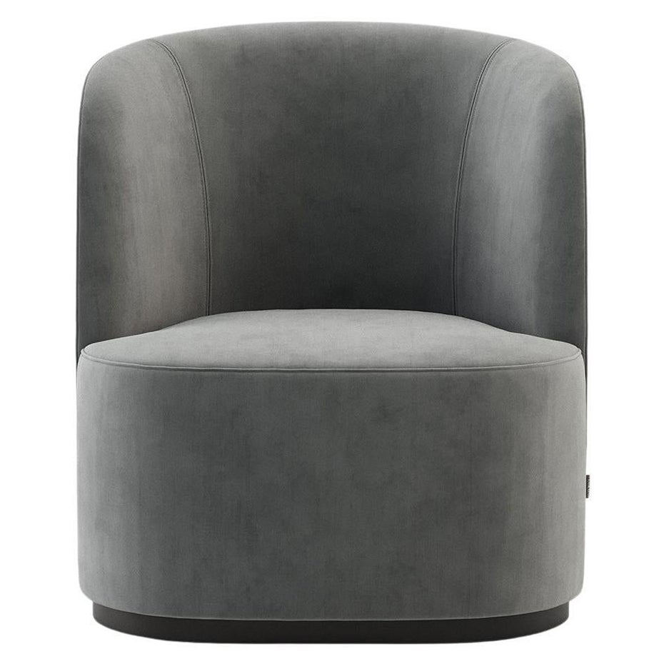 Modern armchair, upholstered with customisable fabric by Laskasas For Sale