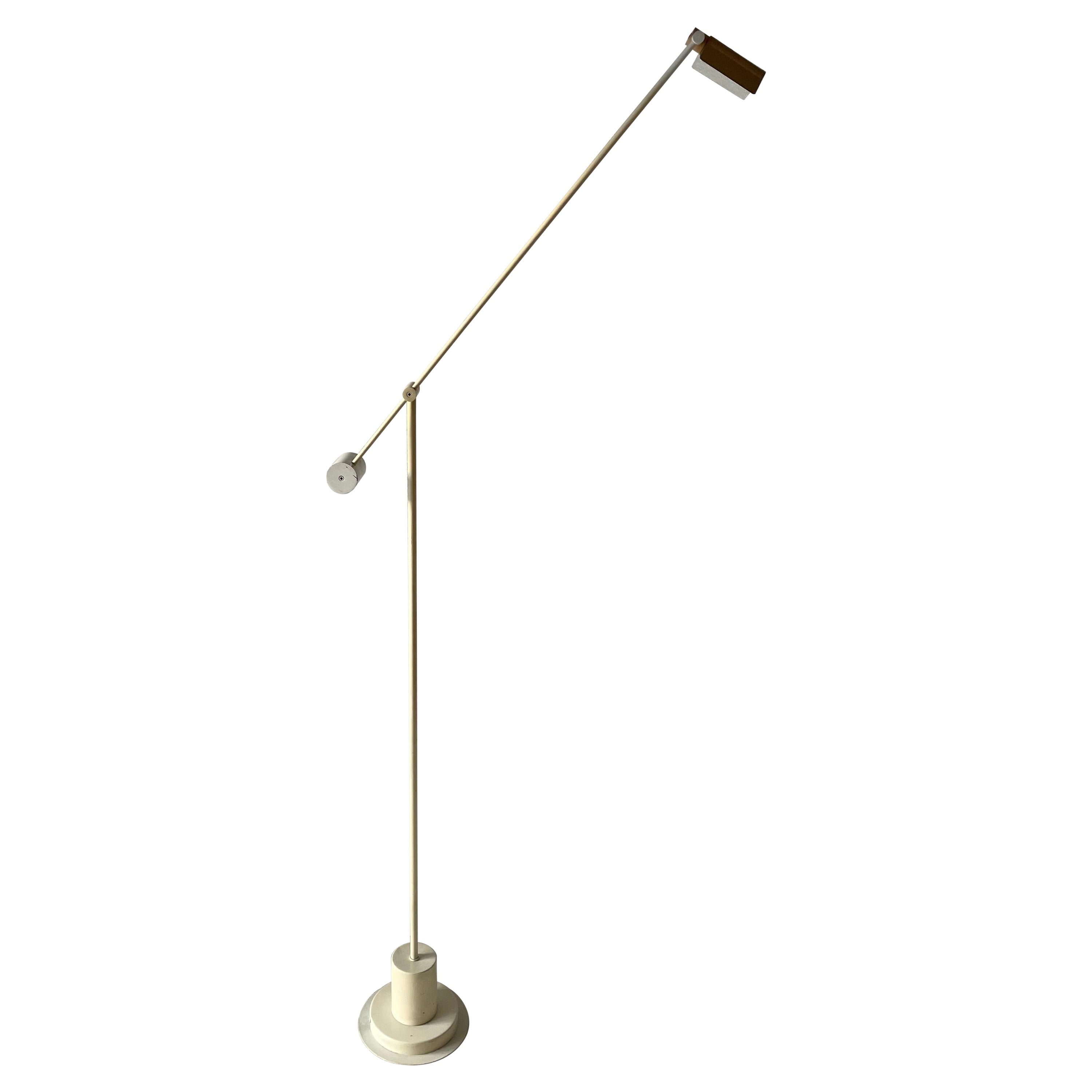 Pink Head White Metal Floor Lamp by Cosack 1970s, Germany For Sale
