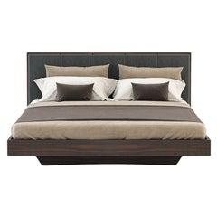 Mumbai Bed, Portuguese 21st Century Contemporary Bed Upholstered with Fabric