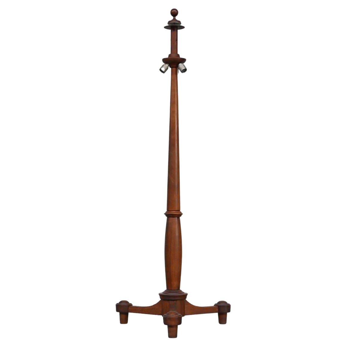 Antique Walnut French Floor Lamp