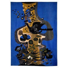 Wall Hanging Tapestry "The Bird And Its Nest" by Andre Minaux, Paris, Ca. 1965